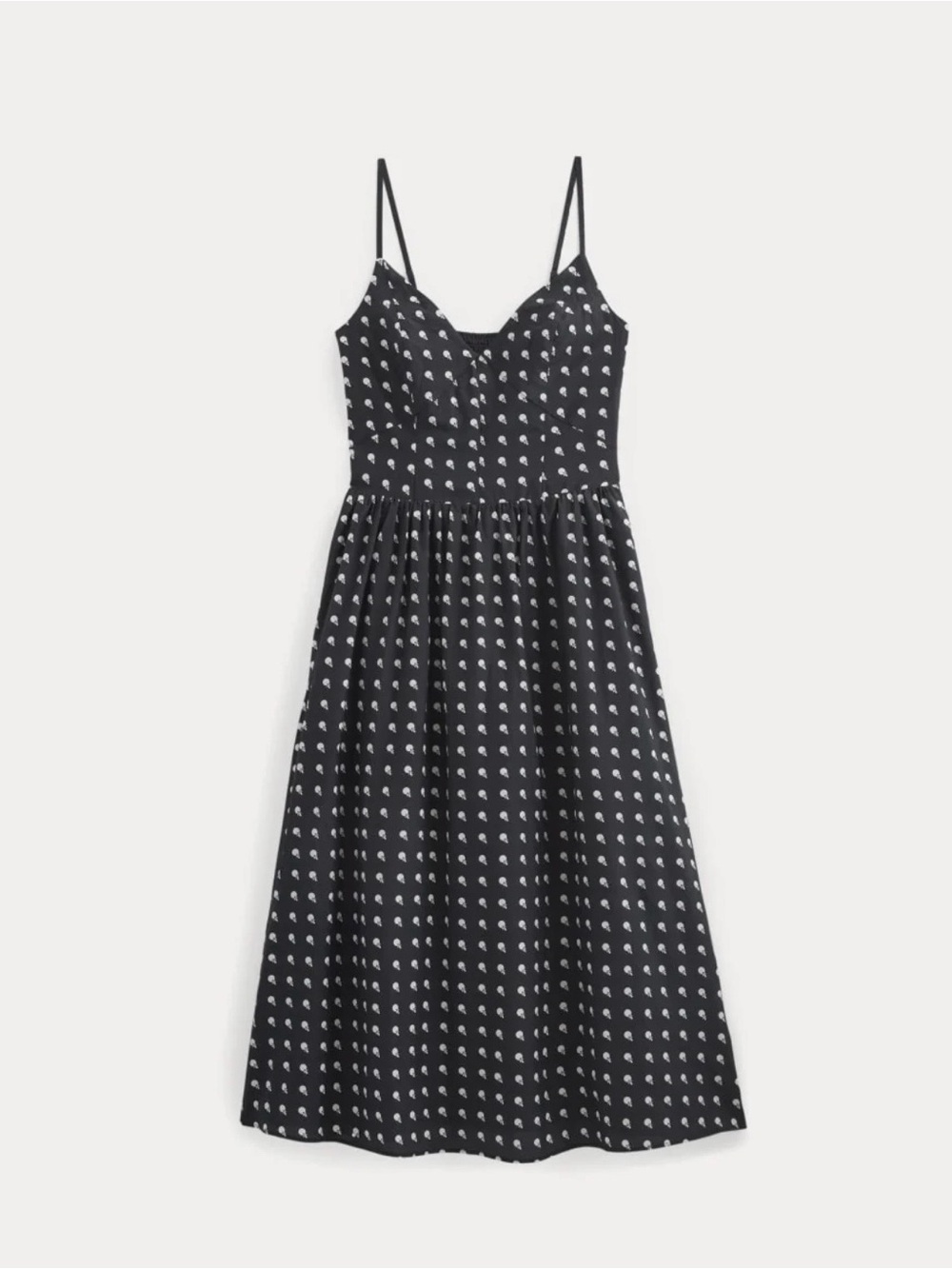 NWT Everlane MIDI DRESS IN COTTON SILK VOILE black size 8
